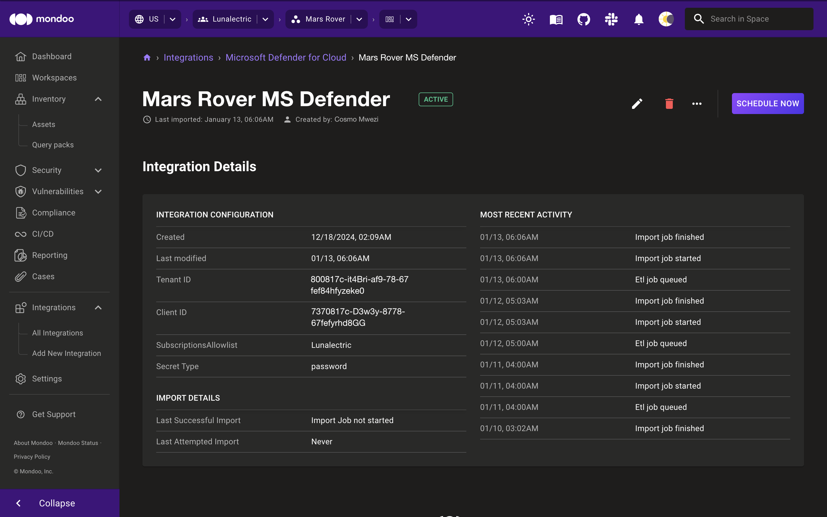 Mondoo Microsoft Defender integration