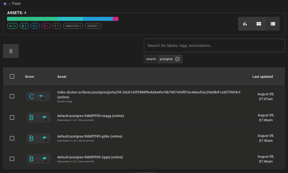 Fleet View for PostgreSQL