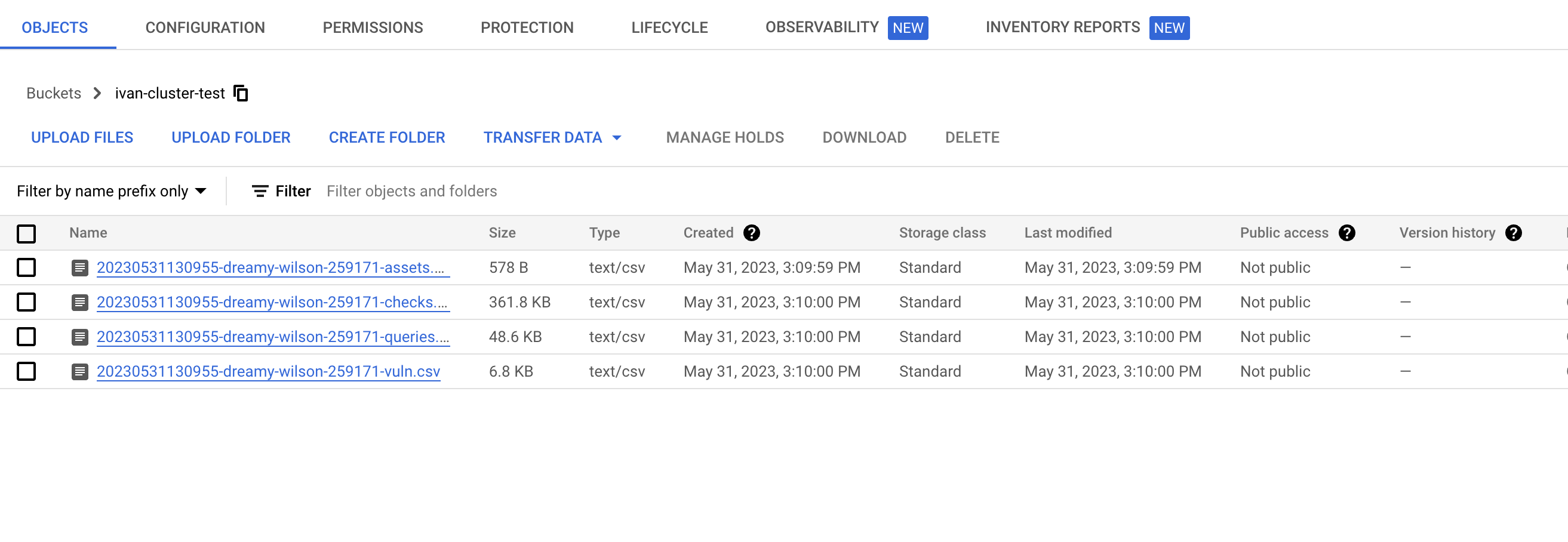 Google Cloud Storage Bucket