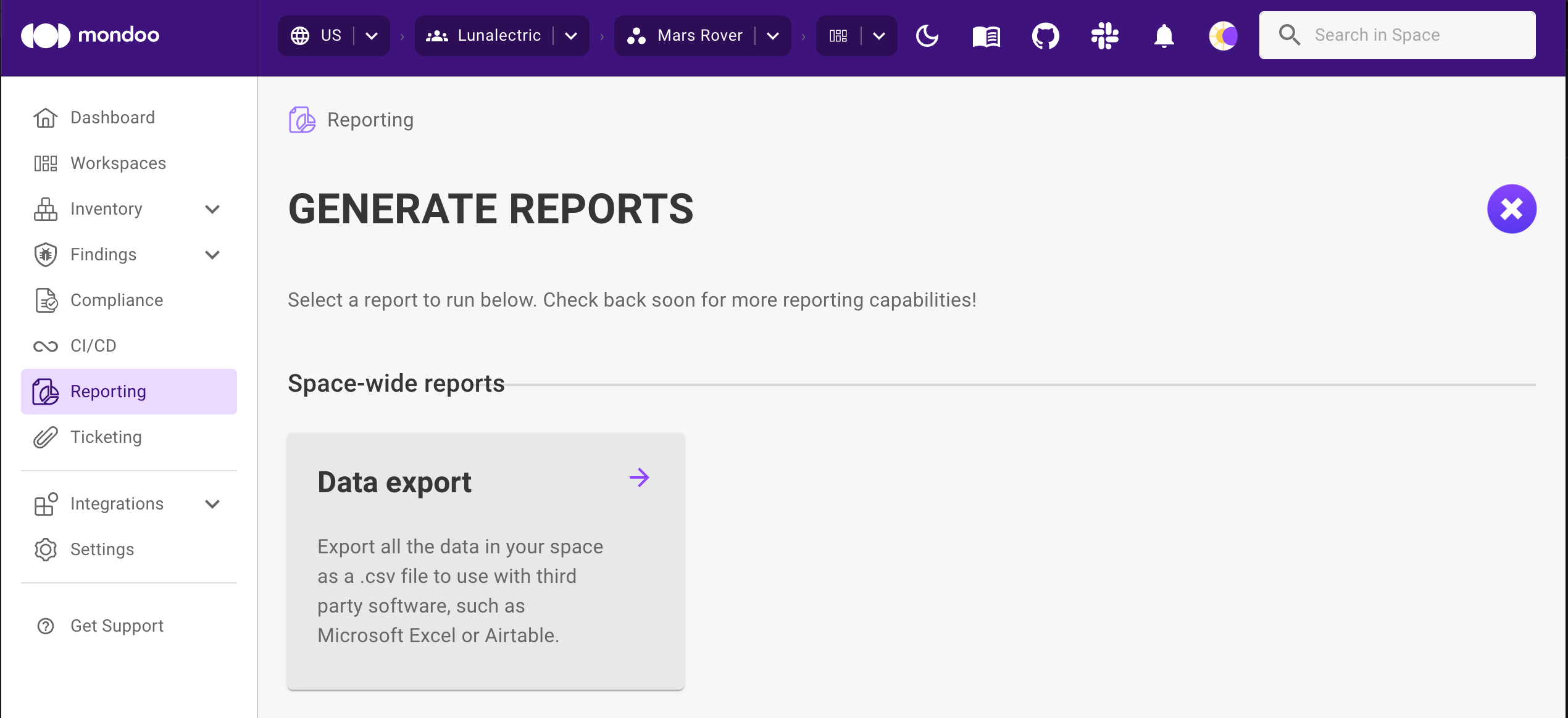 Generate reports in Mondoo