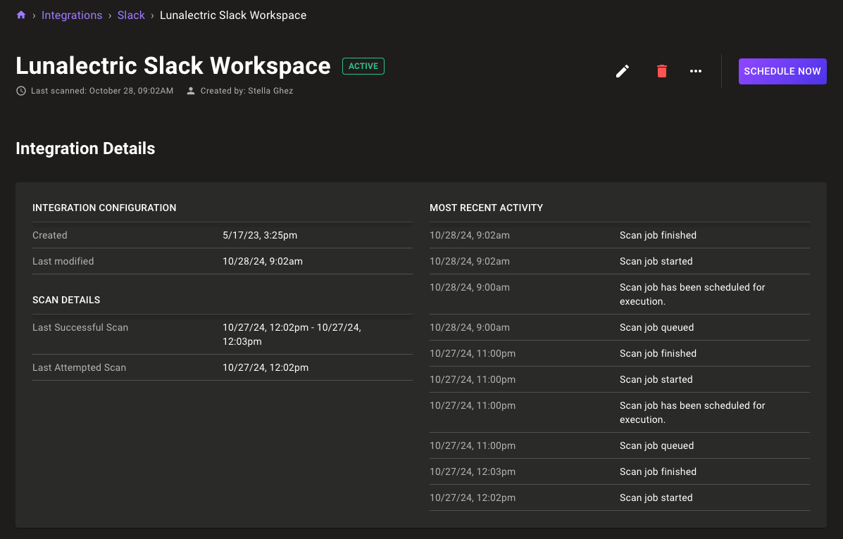 Integration details