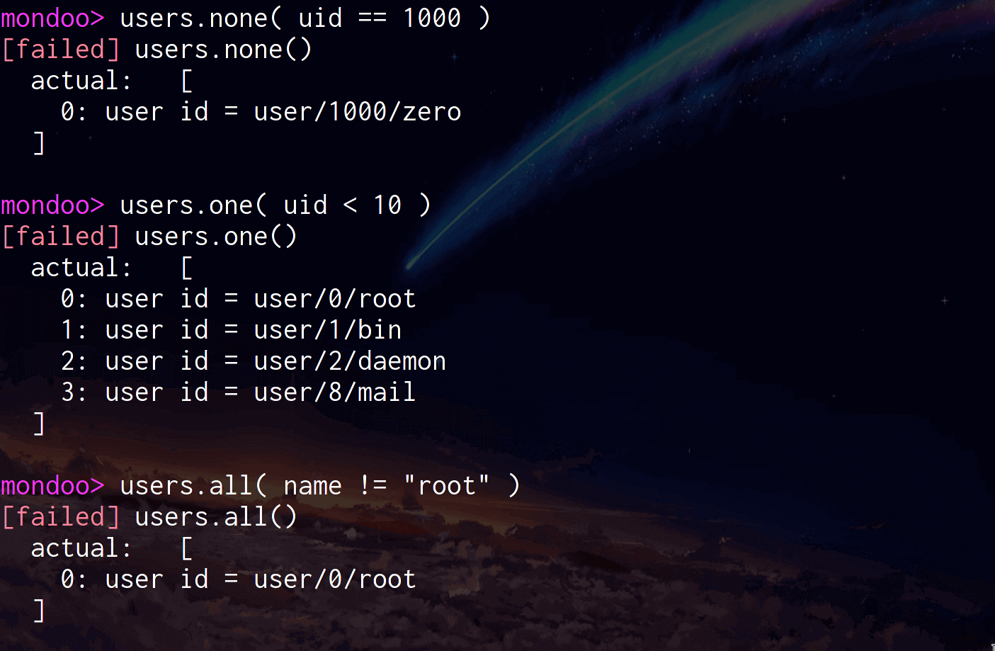 Native list assessments