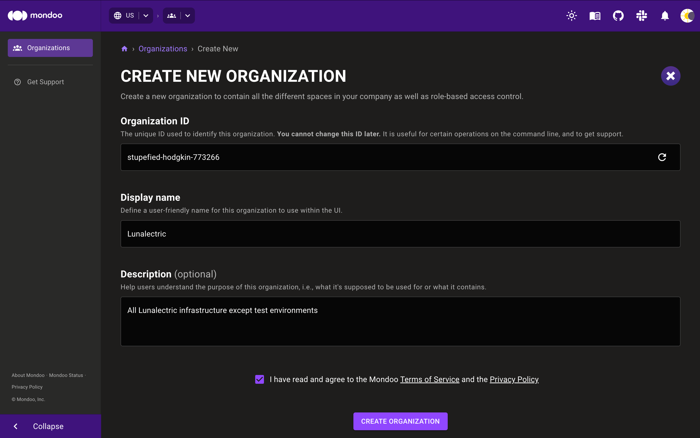 add an organization