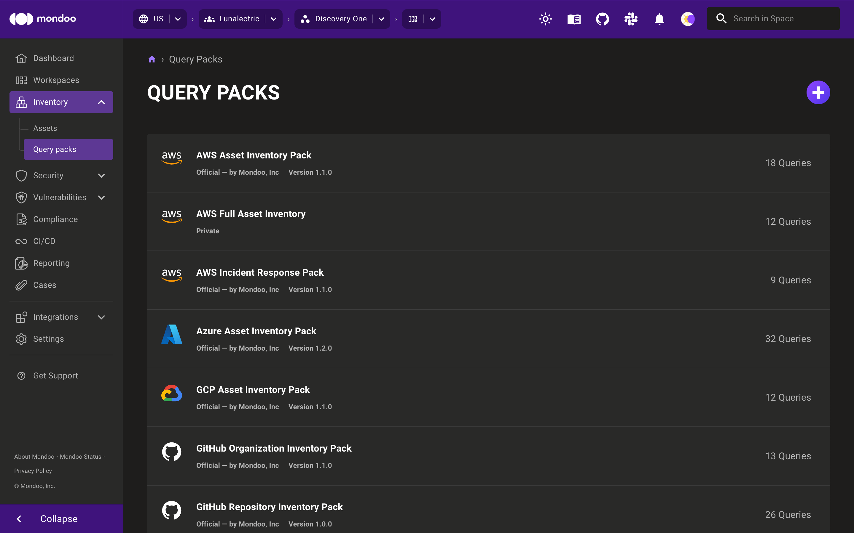 Query packs in Mondoo