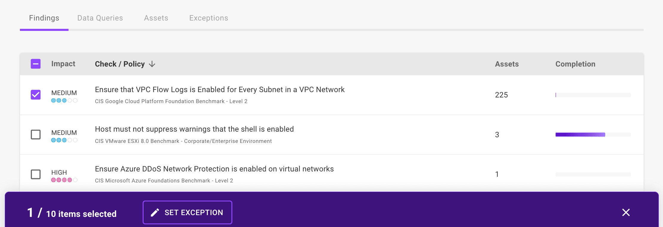 Check in the Mondoo Console