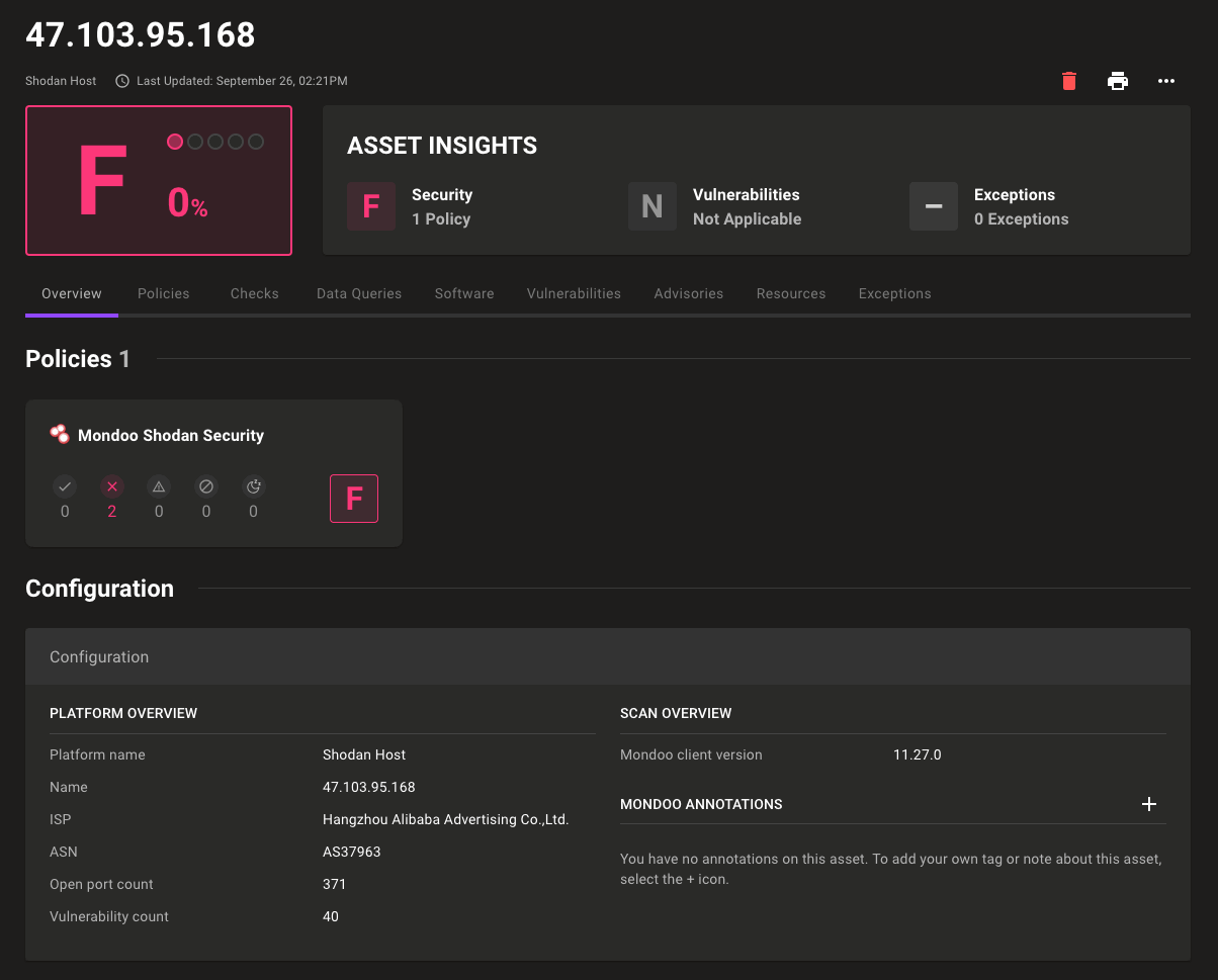 Shodan Asset