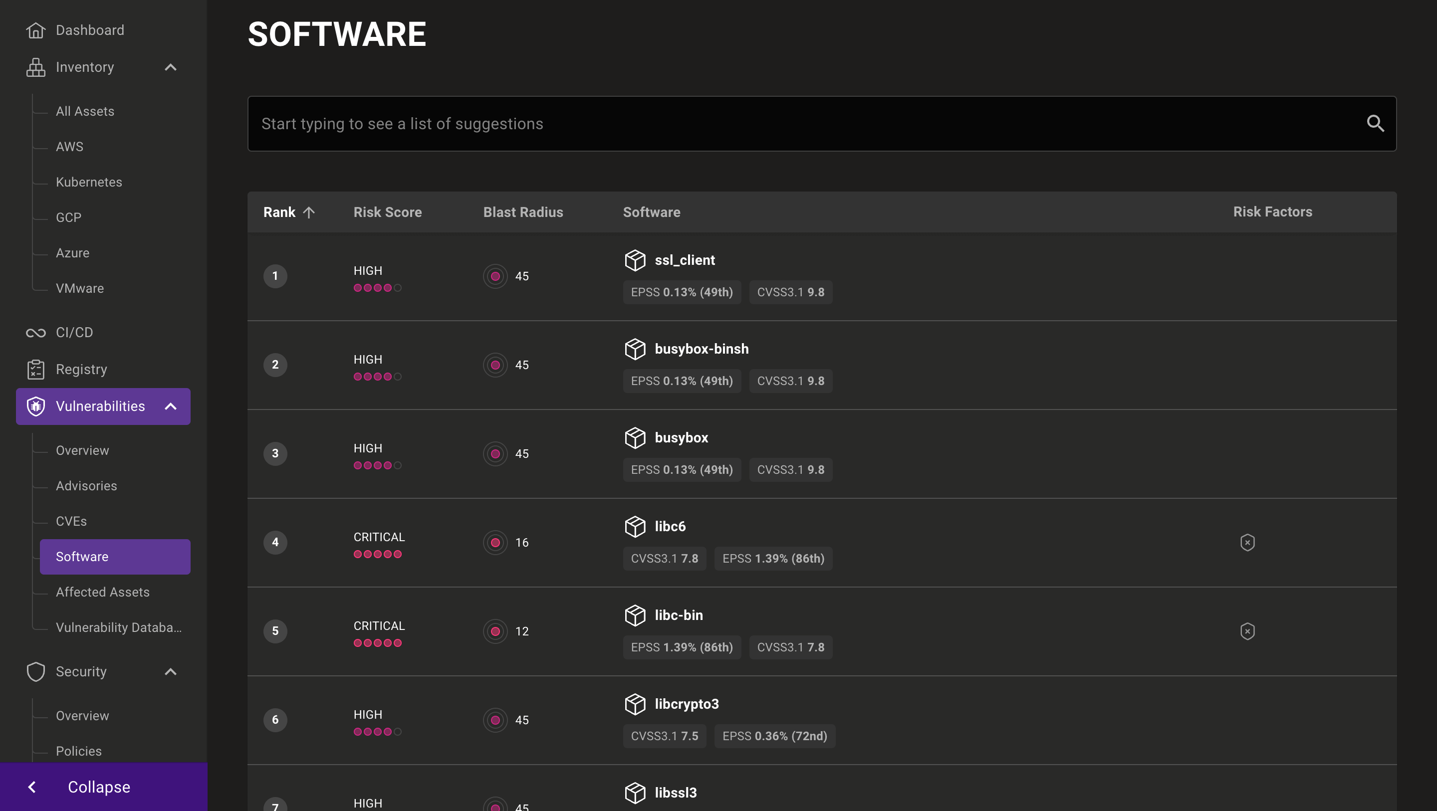 Software list