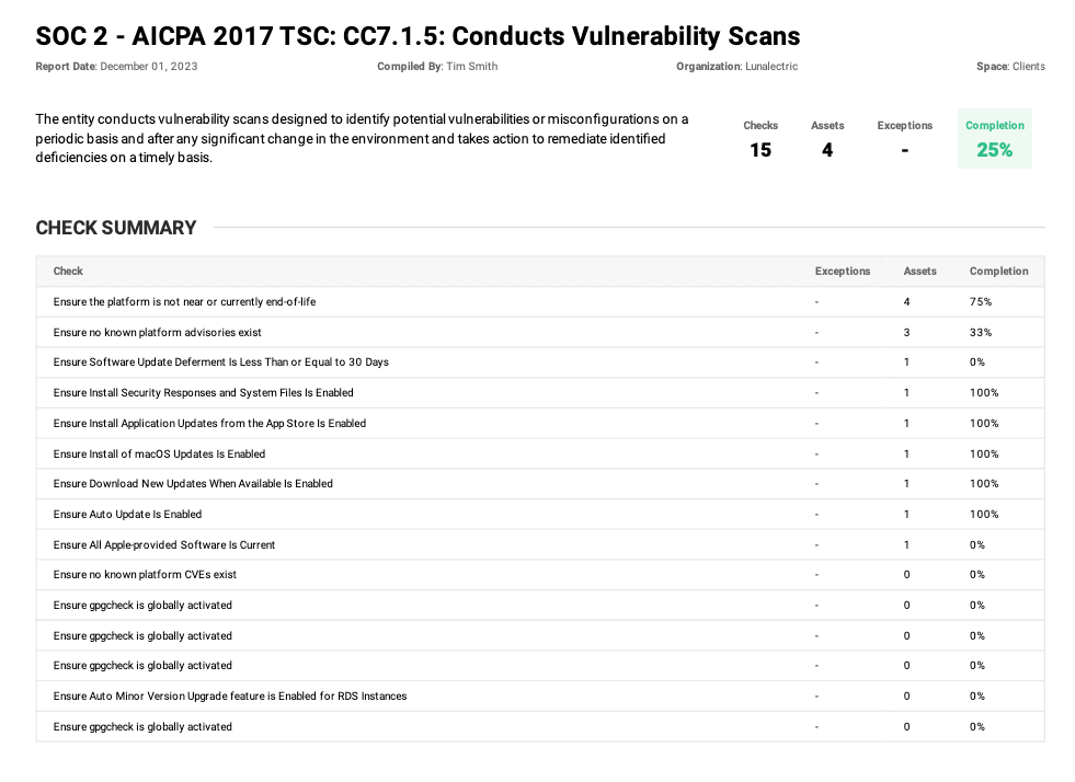 View a report