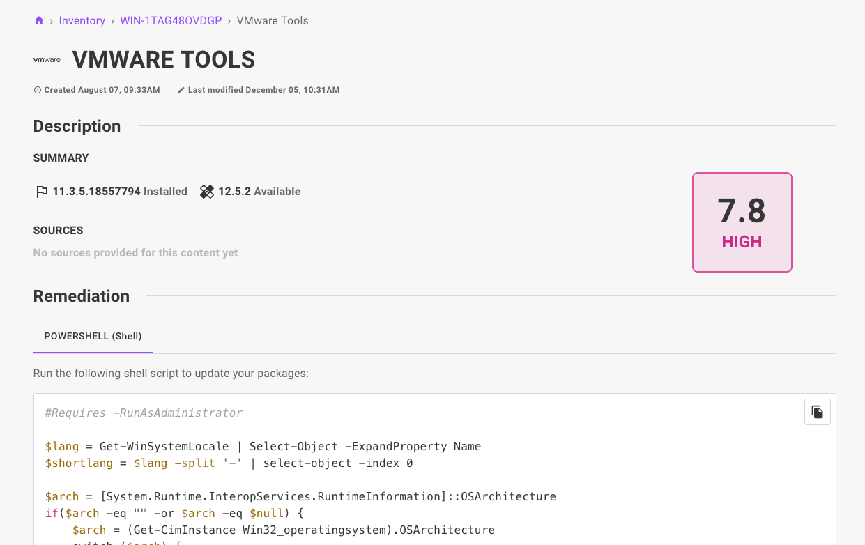 Software package remediation