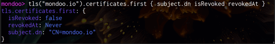 TLS is revoked check