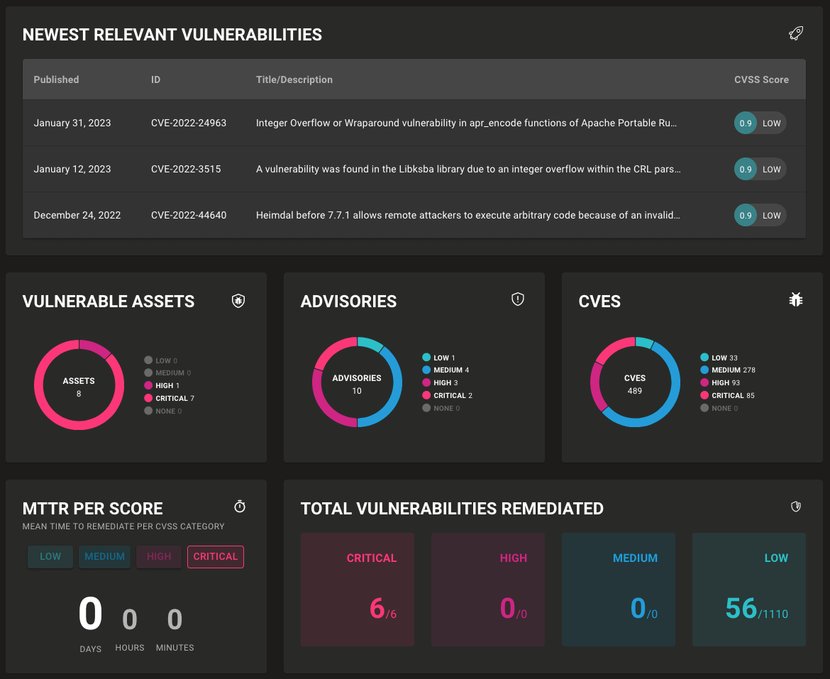 Vulnerabilities Dashboard