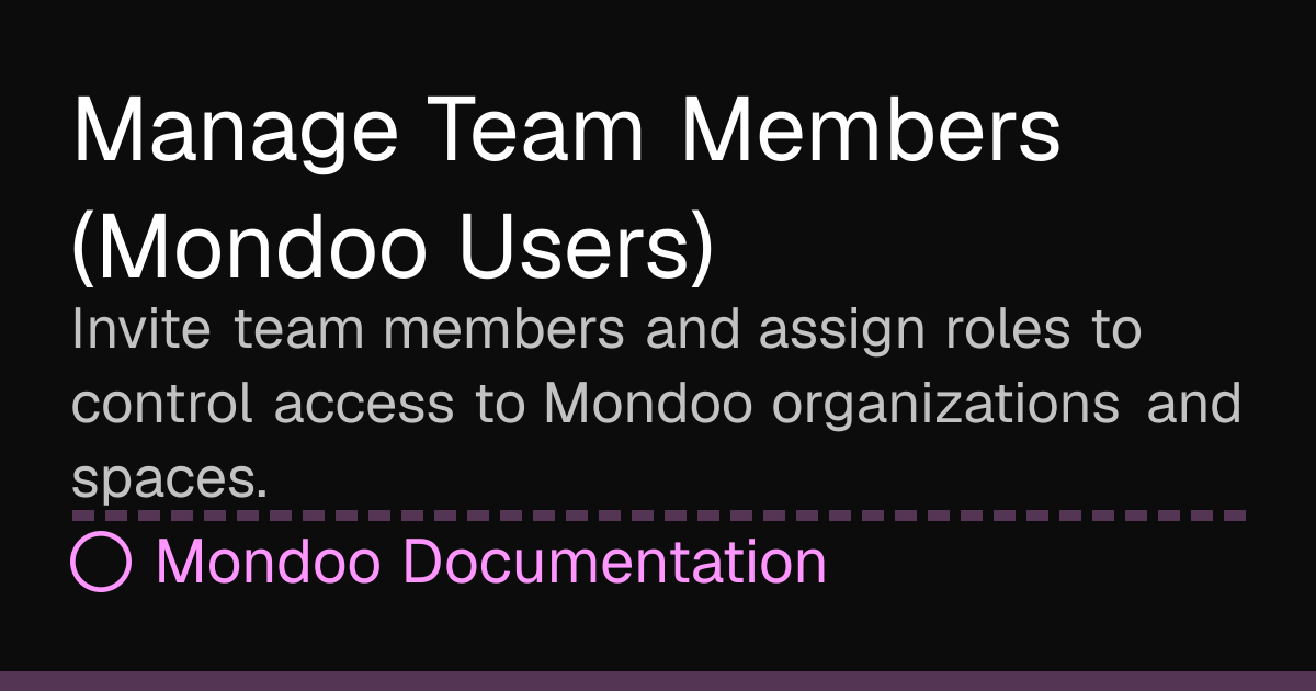 Manage Team Members (Mondoo Users) | Mondoo Docs