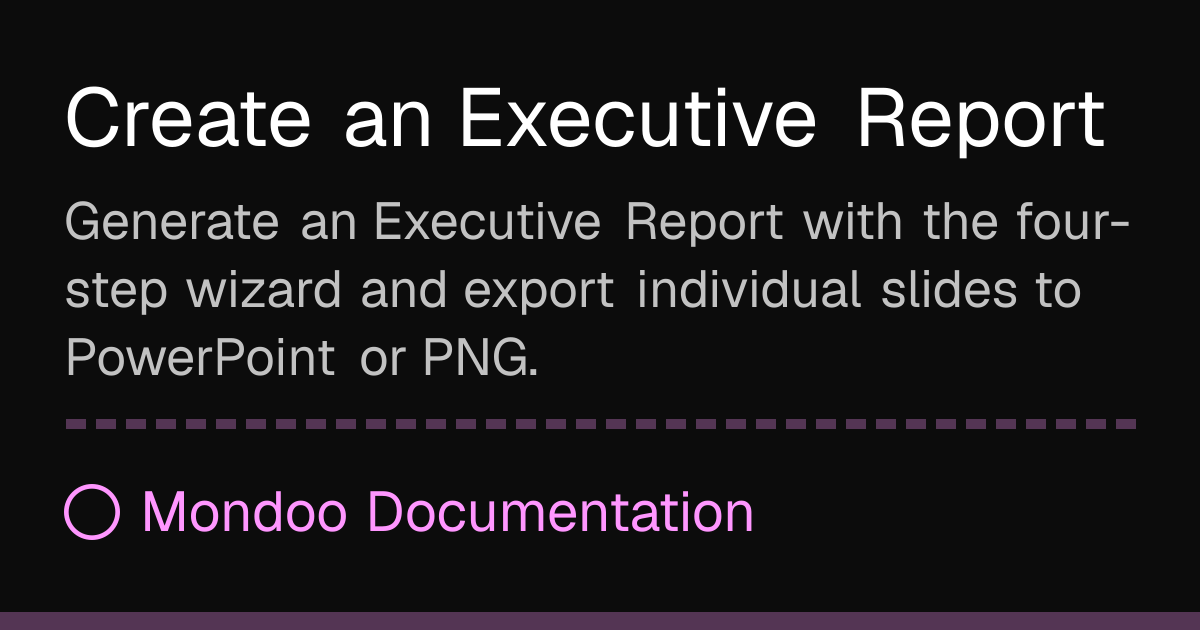 Create an Executive Report | Mondoo Docs