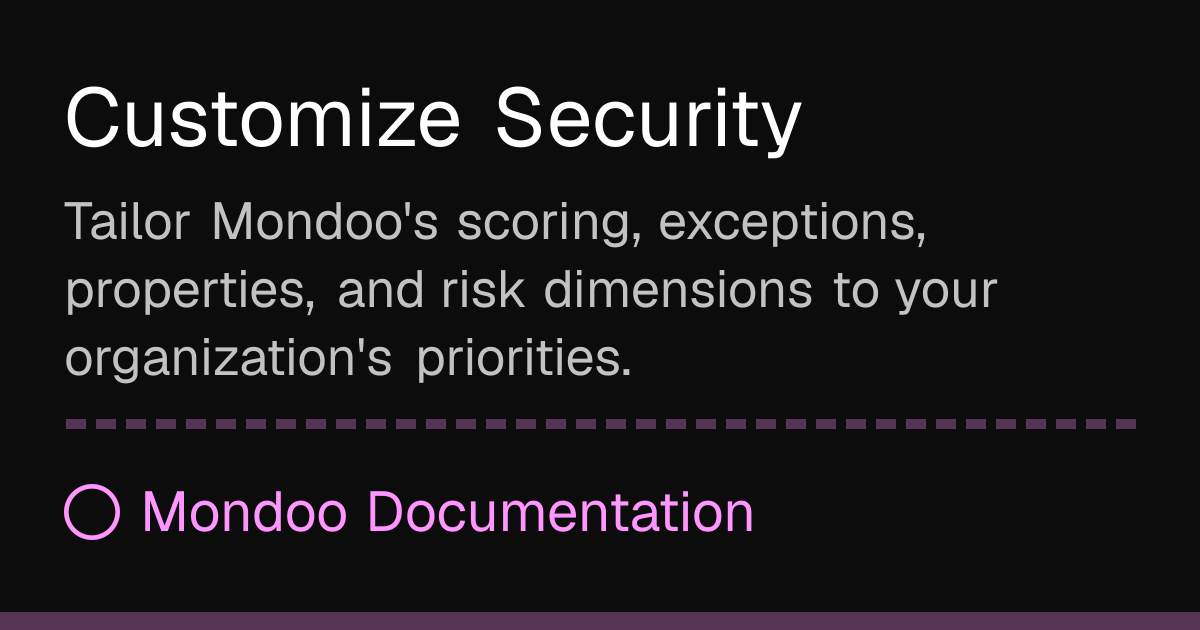 Customize Security | Mondoo Docs