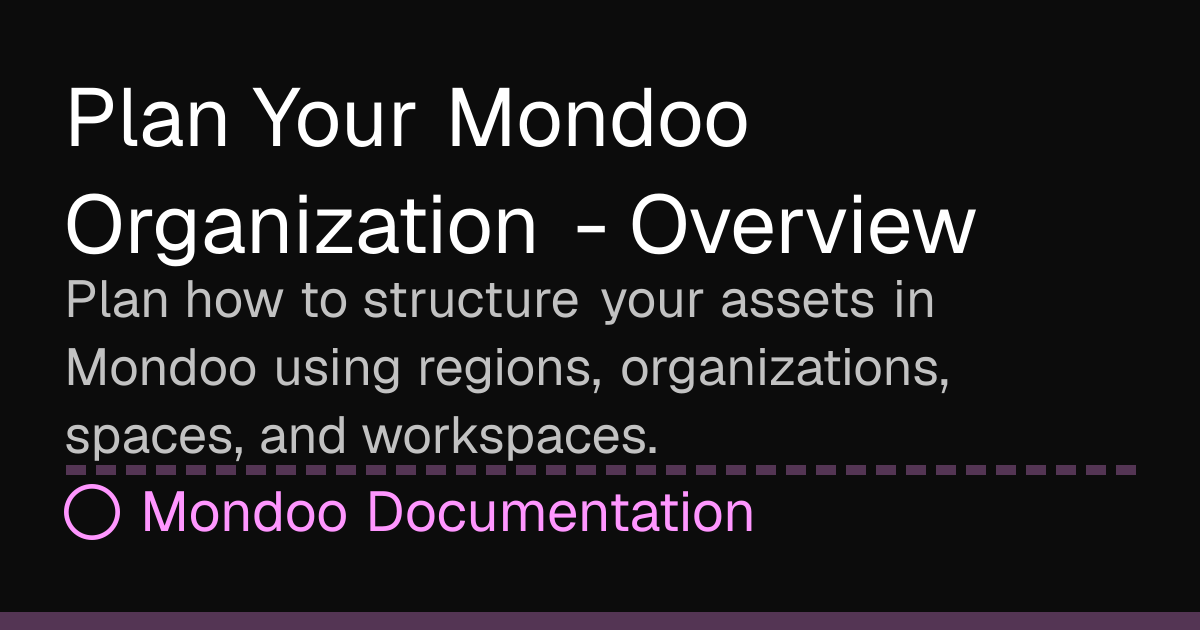 Plan Your Mondoo Organization - Overview | Mondoo Docs