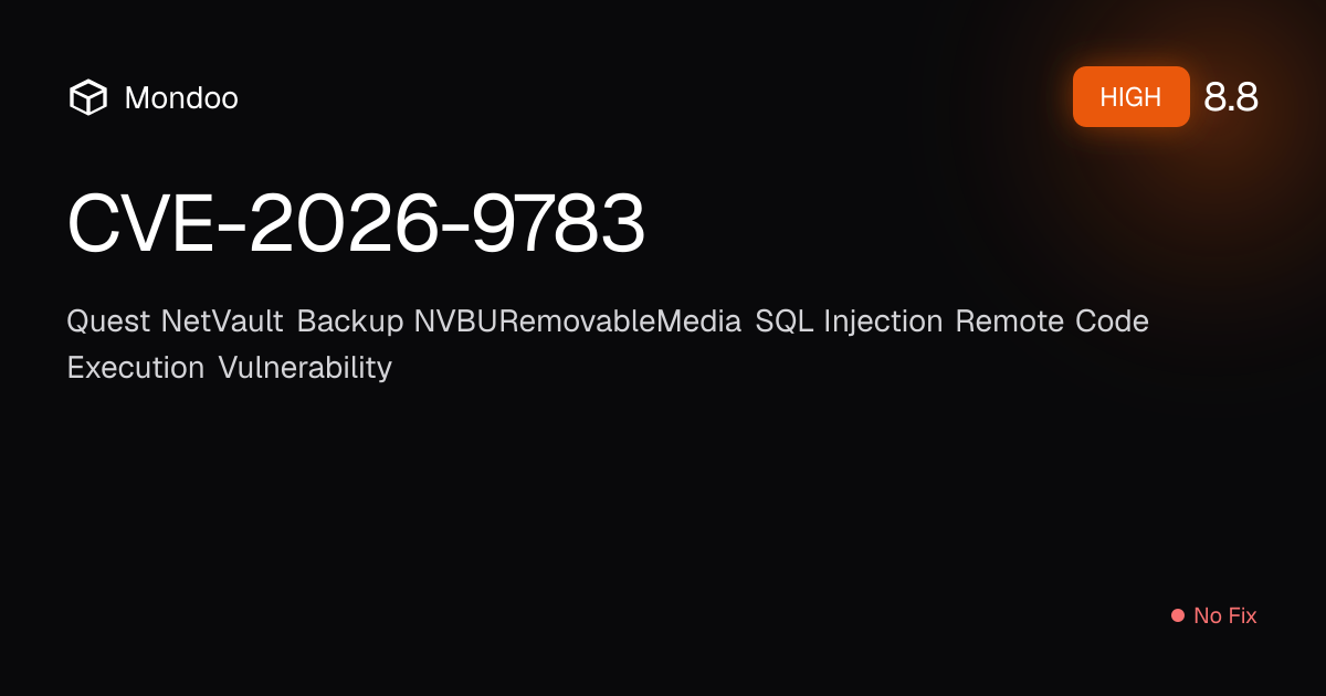 Critical SQL Injection Vulnerability in Quest NetVault Backup Disclosed