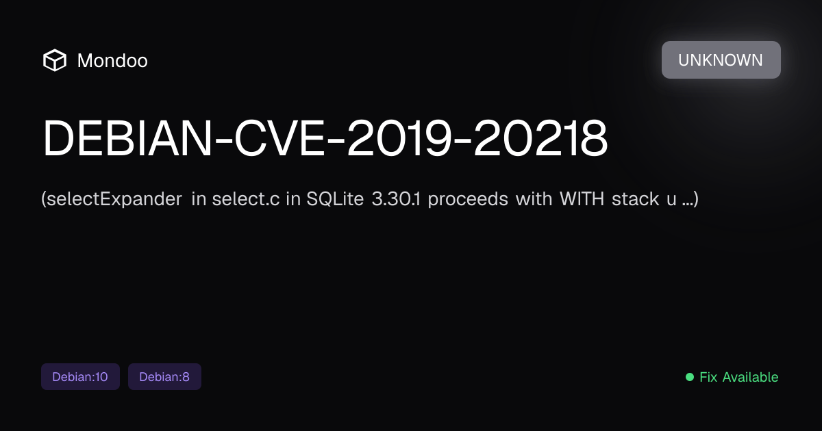 DEBIAN-CVE-2019-20218 | Mondoo Vulnerability Intelligence