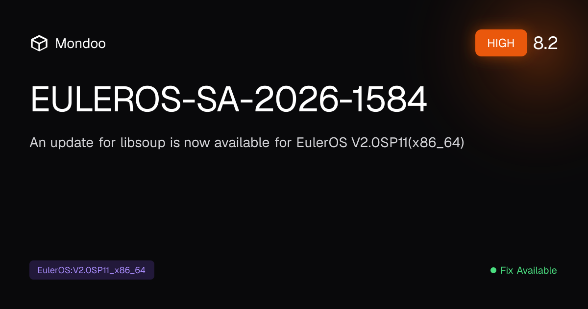 EULEROS-SA-2026-1584 | Mondoo Vulnerability Intelligence